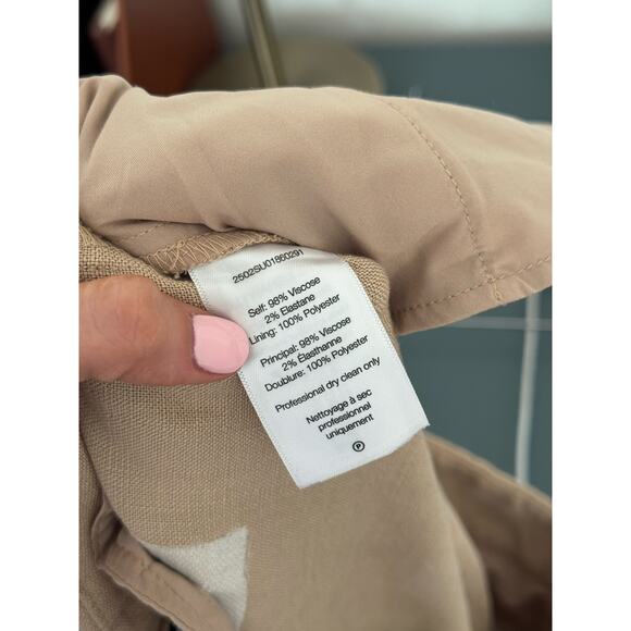 VERONICA BEARD Marbeau Wide-Leg Pants in Stone Khaki Size 14 - Picture 8 of 9